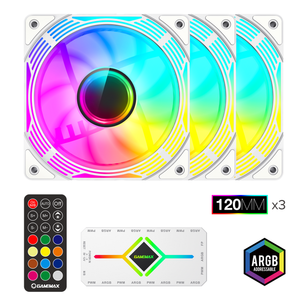 Вентилятор GameMax KF300 WH 627841ua фото
