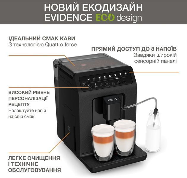 Кофемашина автоматическая Krups EVIDENCE ECO-DESIGN EA897B10 360583ua фото
