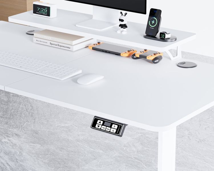 Геймерський ігровий стіл Ultradesk Highlander White (UDESK-HG-WT) 556287 фото