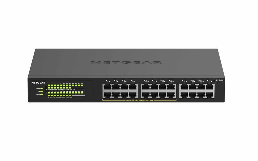 Комутатор некерований Netgear GS324P (GS324P-100EUS) 507212ua фото