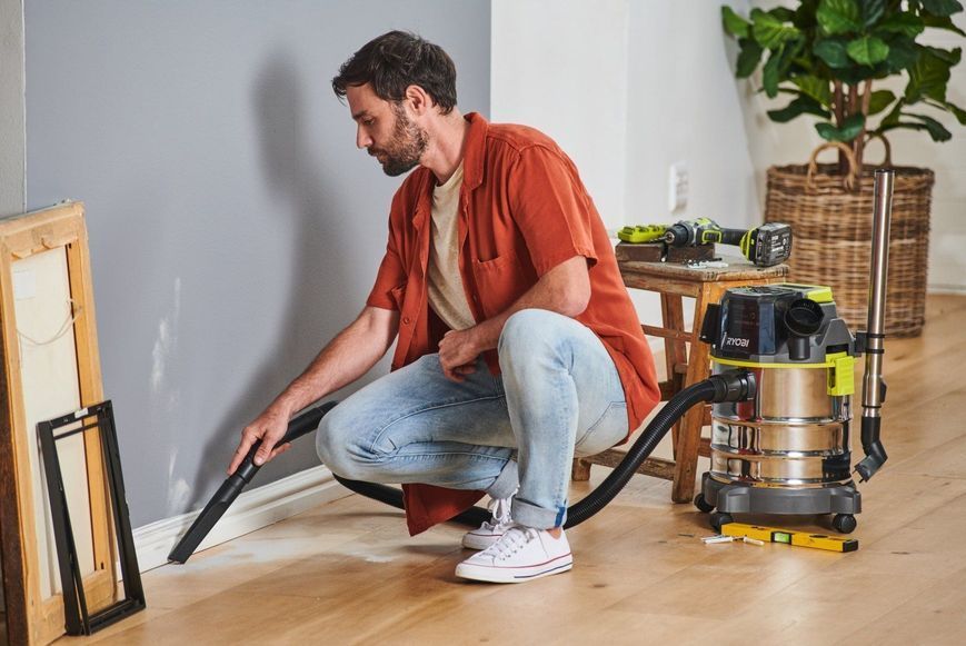 Будівельний пилосос Ryobi One+ R18WDV-0 (5133004724) 618778 фото