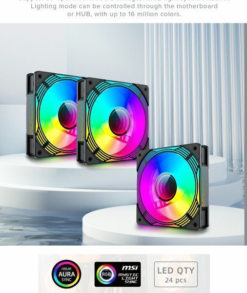 Вентилятор GameMax KF300R BK 627842ua фото