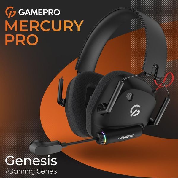Наушники с микрофоном GamePro Genesis Mercury Pro 3-Mode Black (HSW120B) 623413ua фото