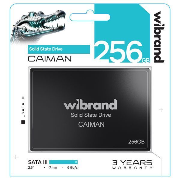 SSD накопичувач Wibrand Caiman 256GB 2.5 (WI2.5SSD/CA256GBST) 627133ua фото