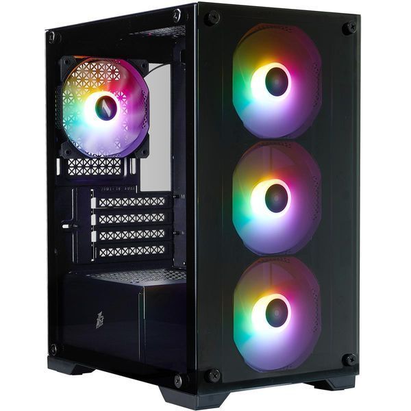 Корпус 1stPlayer X2-M-BK-4F7 Black 600026ua фото