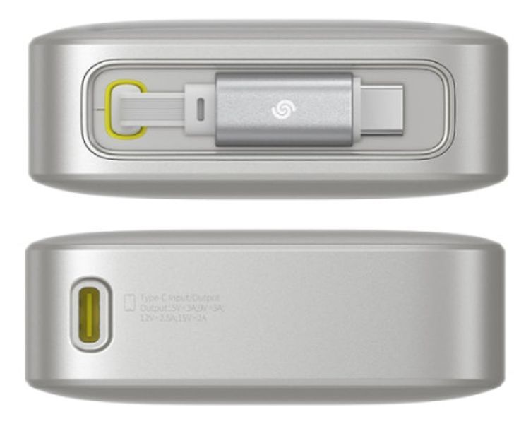 Зовнішній акумулятор (павербанк) Baseus Free2Pull 20000mAh Lunar Gray (P10073700843-00) 613591 фото
