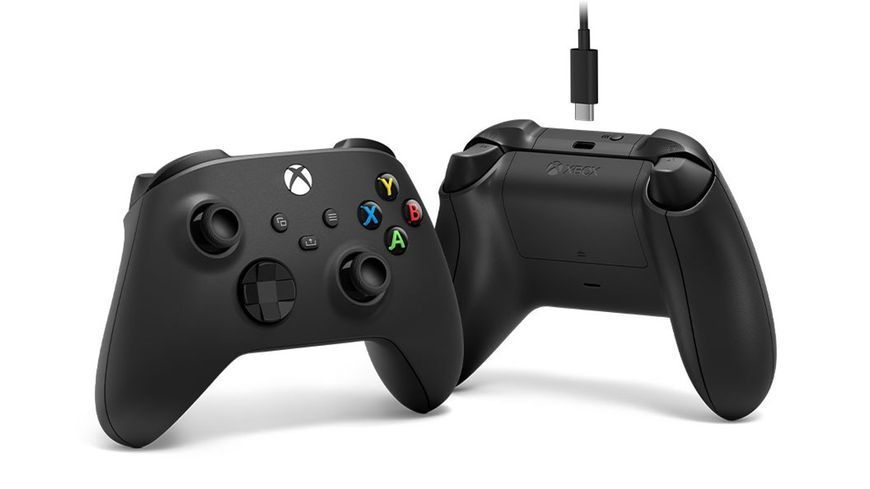 Геймпад Microsoft Xbox Series X | S Wireless Controller Carbon Black + USB Cable (XOA-0010, 1V8-00001, 1V8-00002) 517241 фото