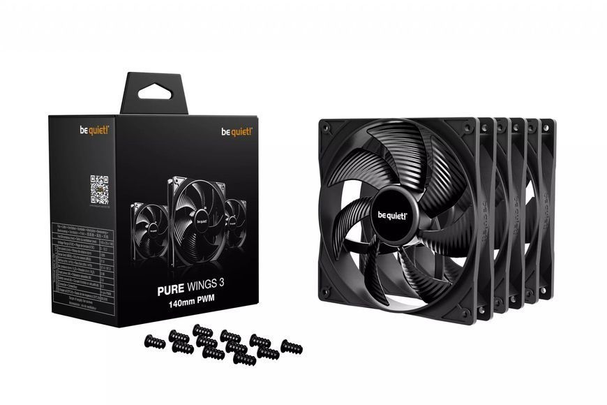 Вентилятор Be Quiet! Pure Wings 3 140mm PWM 3-Pack Black (BL139) 618869 фото