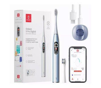 Електрична зубна щітка Oclean X Pro Digital Electric Toothbrush Glamour Silver (6970810552560) 466141 фото