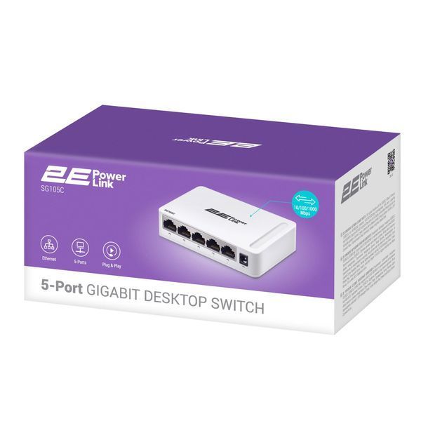 Комутатор некерований 2E PowerLink SG105C (2E-SG105C) 578416ua фото