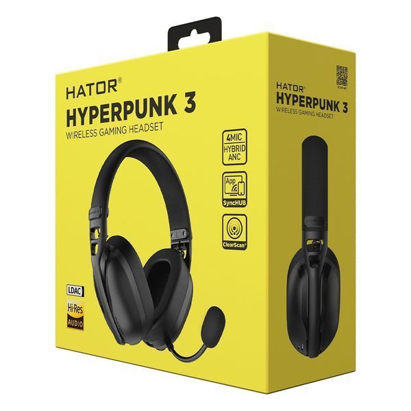 Навушники з мікрофоном Hator Hyperpunk 3 Wireless Black (ESH15) 573007 фото
