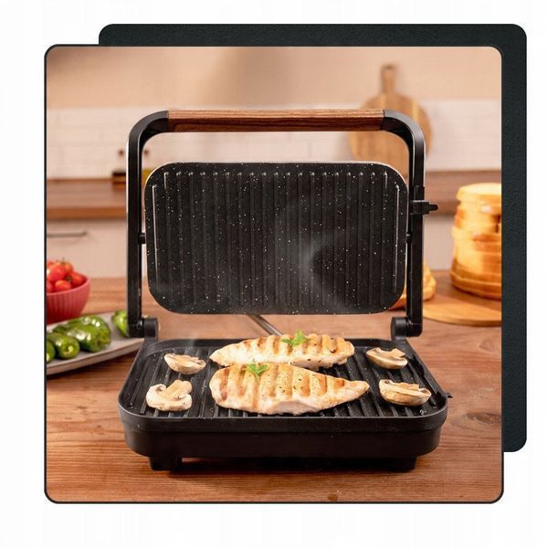 Електрогриль притискний Cecotec Rock'nGrill 1200 Black 619472 фото