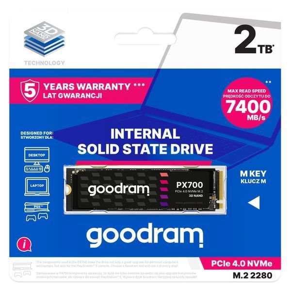 SSD накопичувач Goodram PX700 2 TB (SSDPR-PX700-02T-80) 506892ua фото