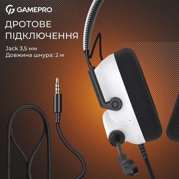 Наушники с микрофоном GamePro Genesis Mercury White (HS120W) 623414ua фото