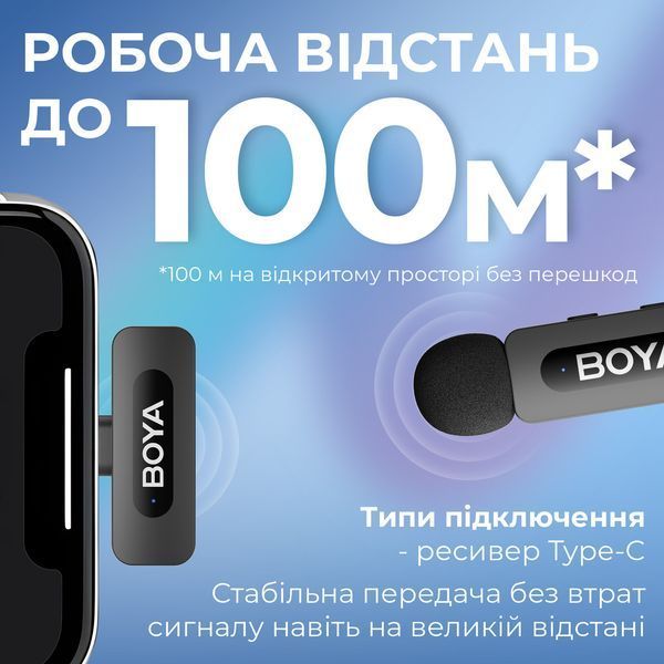 Мікрофонна радіосистема для смартфона Boya BY-V30 Type-C 623209ua фото
