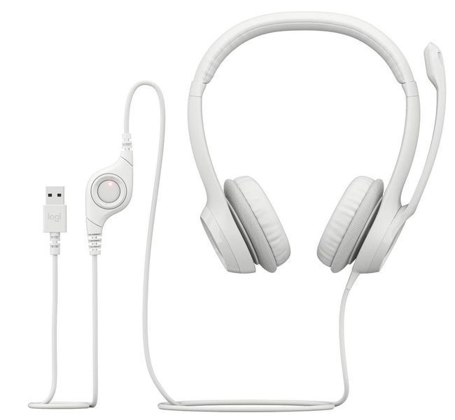 Наушники с микрофоном Logitech H390 USB White (981-001286) 460785ua фото
