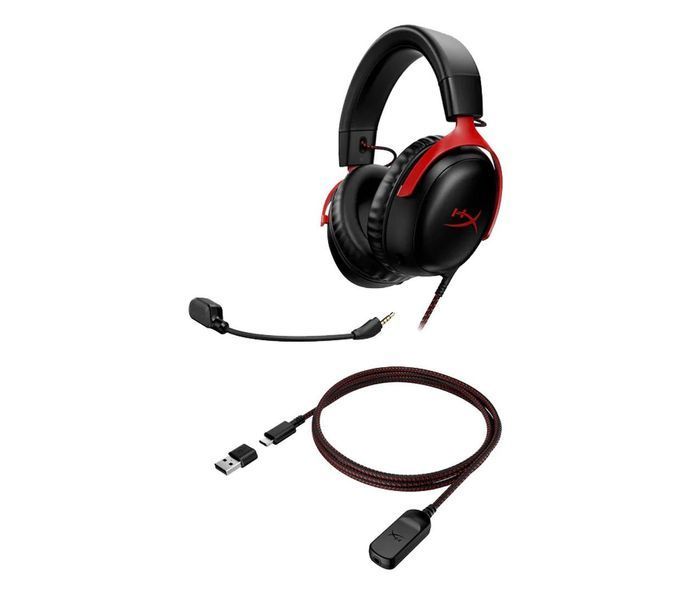 Наушники с микрофоном HyperX Cloud III Black/Red (727A9AA) 476661ua фото