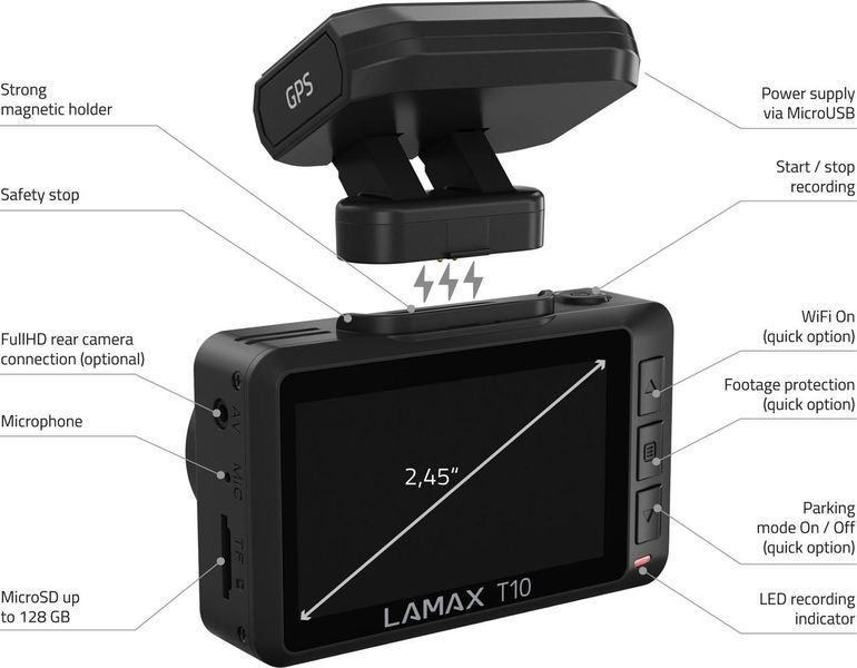 Автомобильный видеорегистратор Lamax T10 342231 фото