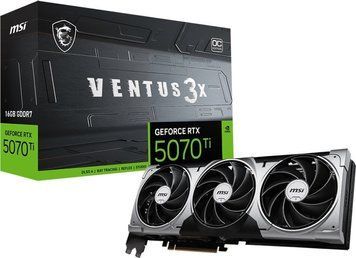 Видеокарта MSI GeForce RTX 5070 Ti 16G Ventus 3X OC (912-V531-083) 590721ua фото