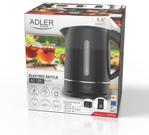 Електрочайник Adler AD 1385 Black 619496 фото