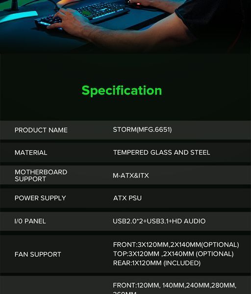 Корпус GameMax Storm Black 630534ua фото