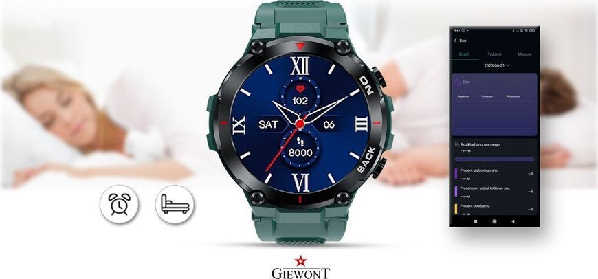Смарт-часы Giewont GW460-2 Green 621733 фото