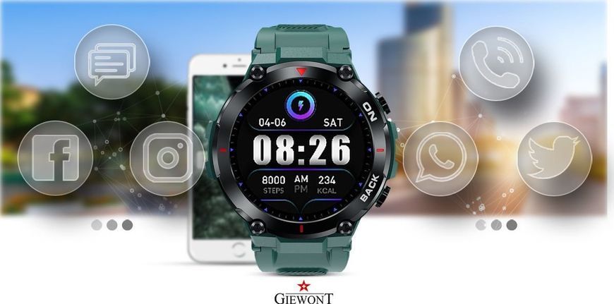 Смарт-часы Giewont GW460-2 Green 621733 фото