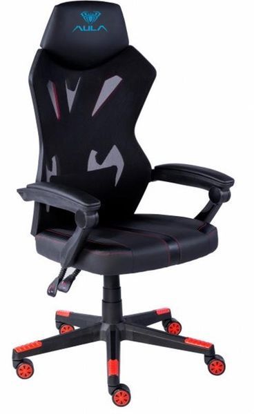 Комп'ютерне крісло для геймера Aula F010 Black/Red 578327ua фото
