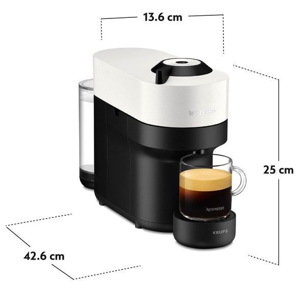 Кавоварка капсульна еспресо Krups Nespresso Vertuo Pop Coconut White XN9201 479528 фото