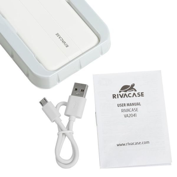 Зовнішній акумулятор (павербанк) RivaCase VA2041 10000mAh White 619737 фото
