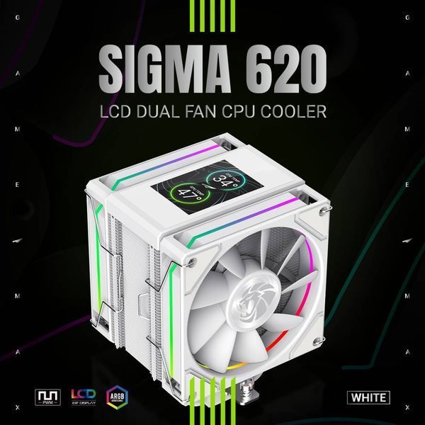 Воздушное охлаждение GameMax Sigma 620 White (SIGMA 620 WH) 628609ua фото
