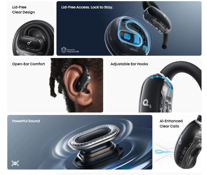 Навушники TWS Anker SoundCore V40i Black (A3878G11) 617184ua фото