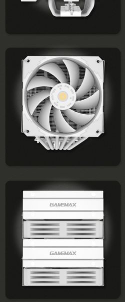 Воздушное охлаждение GameMax Twin 600 White 628610ua фото