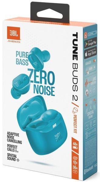 Навушники TWS JBL Tune Buds 2 Turquoise (JBLTBUDS2TQE) 579221ua фото