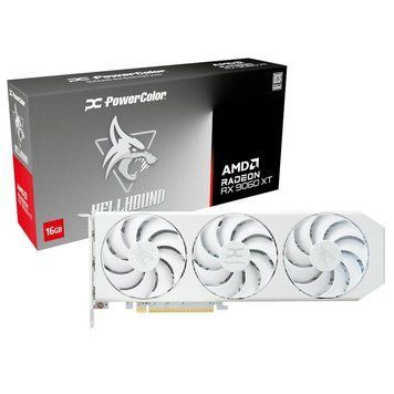 Видеокарта PowerColor Radeon RX 9060 XT 16GB Hellhound Spectral White (RX9060XT 16G-L/OC/WHITE) 619085ua фото