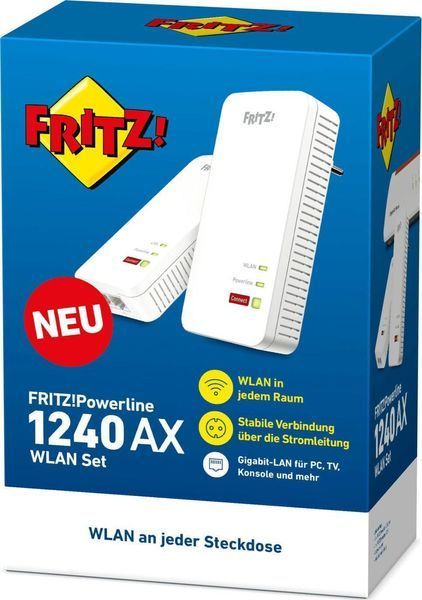Powerline-адаптер AVM Fritz! 1240 AX WLAN Set (20003021) 515075 фото