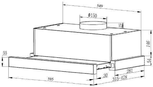 Вытяжка телескопическая Beko HNT63322BH 604034 фото