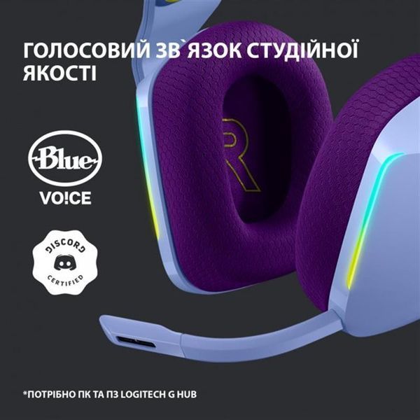 Компьютерная гарнитура Logitech Lightspeed Wireless RGB Gaming Headset G733 Lilac (981-000890) 315351ua фото