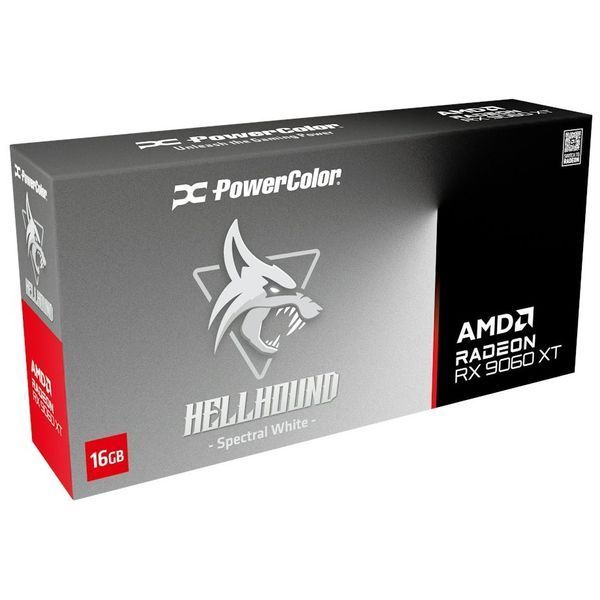 Відеокарта PowerColor Radeon RX 9060 XT 16GB Hellhound Spectral White (RX9060XT 16G-L/OC/WHITE) 619085ua фото