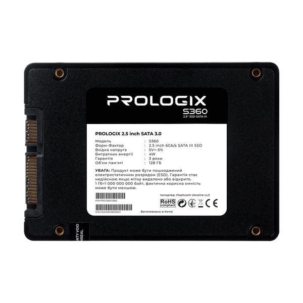 SSD накопичувач Prologix S360 128 GB (PRO128GS360) 577169ua фото