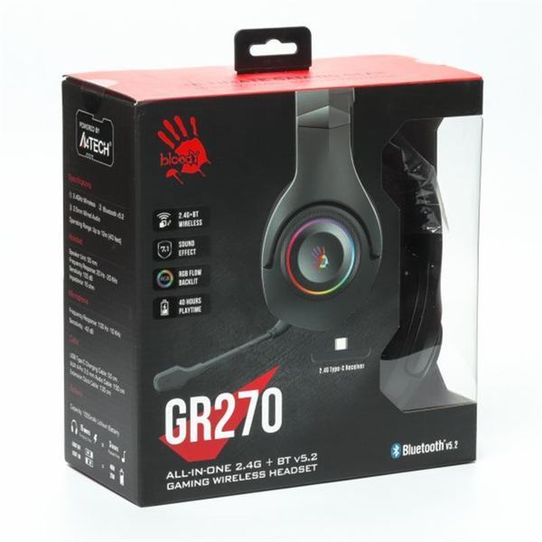 Навушники з мікрофоном Bloody GR270 Black 579352ua фото