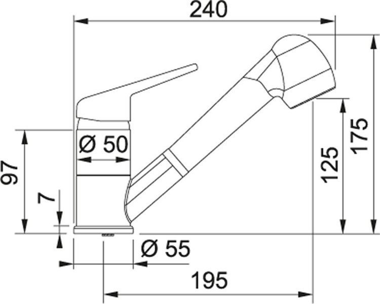Змішувач для кухонної мийки Franke Novara-Plus 115.0470.670 619600 фото