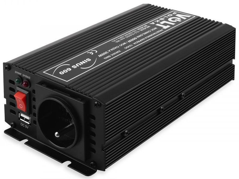 Перетворювач (інвертор) DC-AC Volt Polska SINUS 600 12V / 230V 300/600W 465691 фото