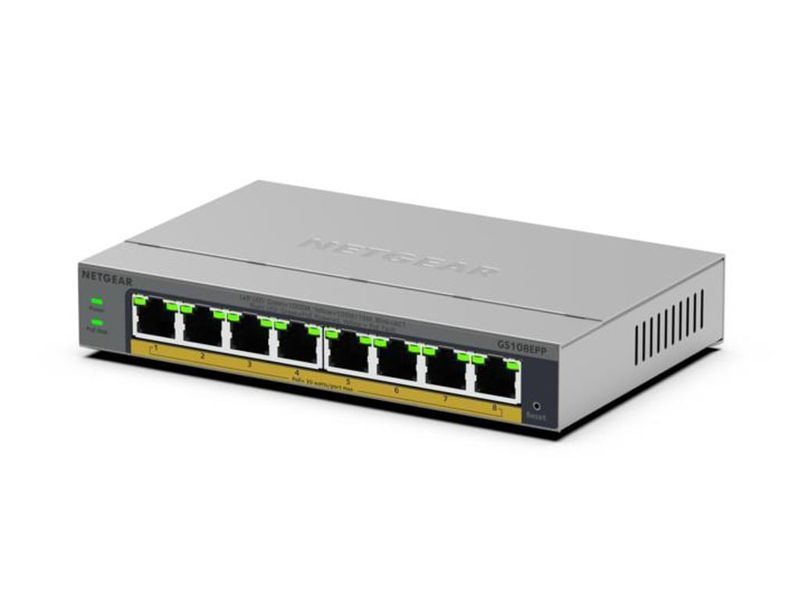 Комутатор керований рівня 2 Netgear GS108EPP 619957 фото