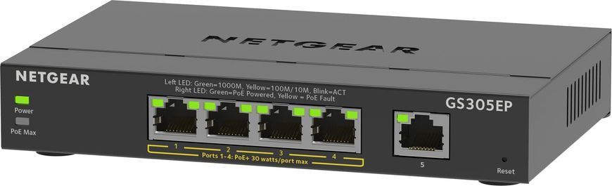 Комутатор керований рівня 2 Netgear GS305EP (GS305EP-100PES) 518461ua фото