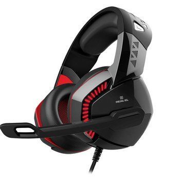 Навушники з мікрофоном Real-El GDX-7800 Black-Red (EL124100027) 623468ua фото
