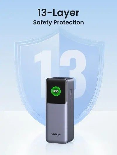 Зовнішній акумулятор (павербанк) Ugreen PB722 25000mAh 200W Gray 614094 фото