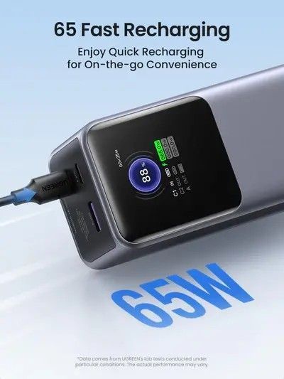 Зовнішній акумулятор (павербанк) Ugreen PB722 25000mAh 200W Gray 614094 фото