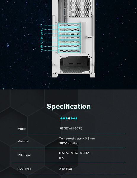 Корпус GameMax Siege White 628380ua фото