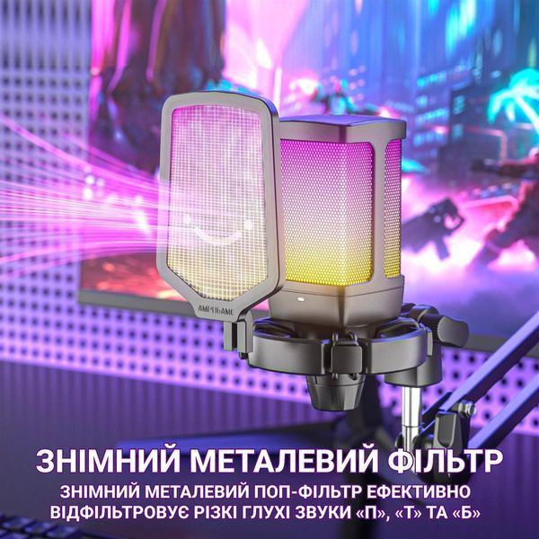 Мікрофон для ПК/ для стрімінгу, подкастів Fifine Q6T Black 578883ua фото